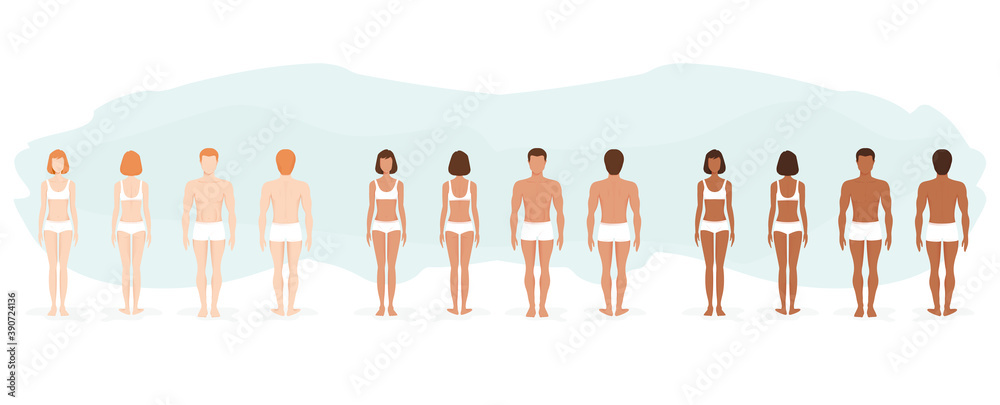 Athletic Woman and Man body - Diversity Athletic Woman and Man body - Diversity