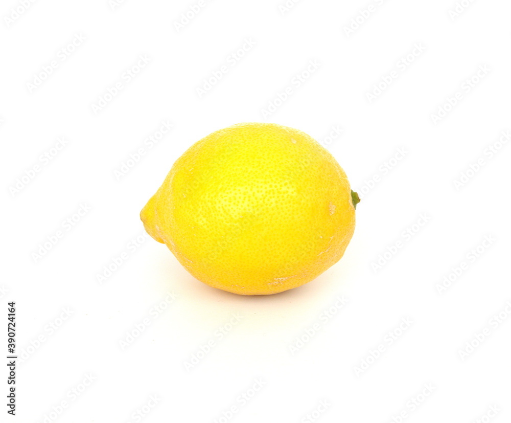 Lemon fruit on white background, lemon, Citrus limon, on white background Lemon fruit on white background, lemon, Citrus limon, on white background