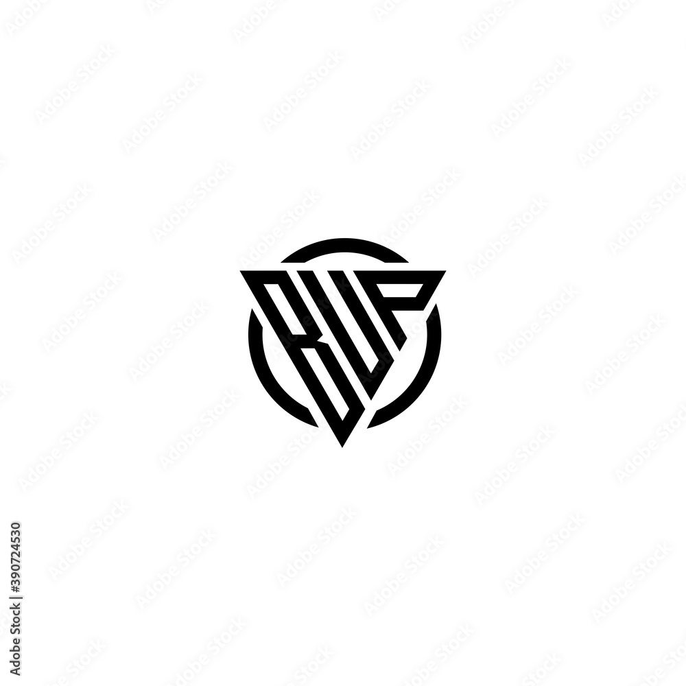 Initial letter BUP triangle monogram simple modern clean vector logo Initial letter BUP triangle monogram simple modern clean vector logo