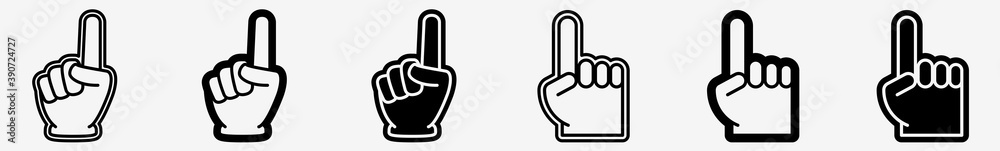 Index Finger Hand Icon Set | Forefinger Glove Vector Illustration Logo | No Finger Icons Isolated Collection Index Finger Hand Icon Set | Forefinger Glove Vector Illustration Logo | No Finger Icons Isolated Collection