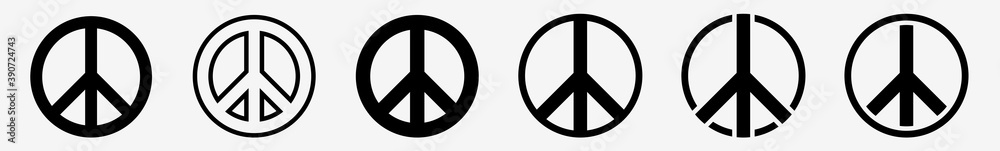 Peace Sign Icon Set | Peace Vector Illustration Logo | Peace Signs | Isolated Collection Peace Sign Icon Set | Peace Vector Illustration Logo | Peace Signs | Isolated Collection