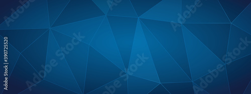 Fotografie Blue low poly background.