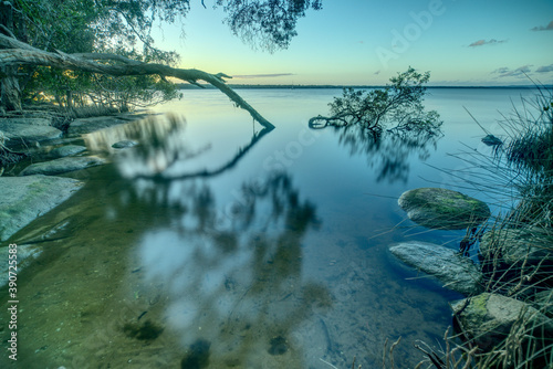 Fototapeta Naklejka Na Ścianę i Meble -  Sunset at the lake Cootharaba