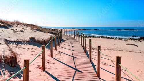 Photos Hölzerner Gehweg an der Atlantikküste bei Vila Nova de Gaia - Portugal