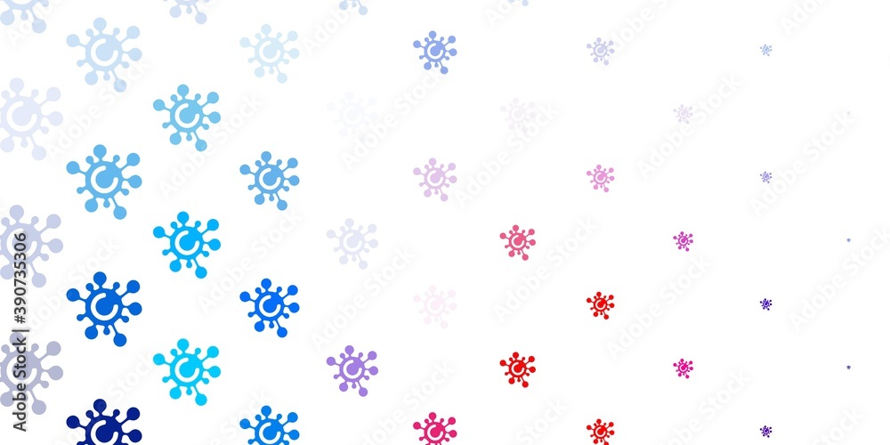 Light Blue, Red vector template with flu signs. Light Blue, Red vector template with flu signs.