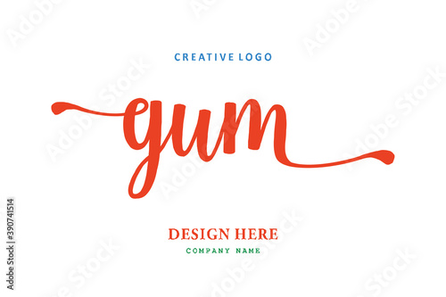 GUM lettering logo is simple, easy to understand and authoritative