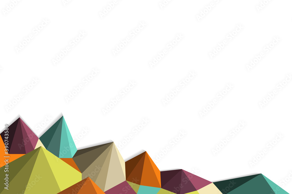 Fototapeta premium abstract triangle low poly multi color background, can use for template , polygon geometric modern design, vector art illustration. 