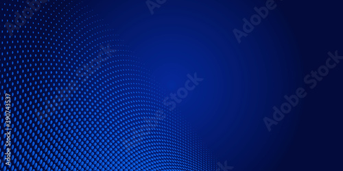 Vintage pop art blue halftone background. Banner vector illustration