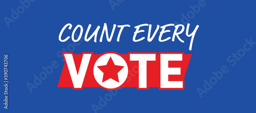 Counts every vote graphic banner for the upcoming American election	
