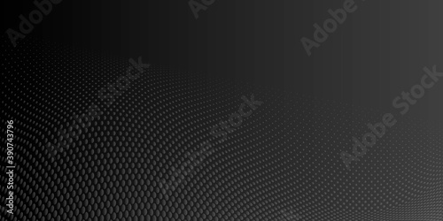 Dark deep black dynamic abstract vector background with diagonal lines. Modern creative halftone premium gradient. 3d cover of business presentation banner for sale event night party. Soft shadow dots