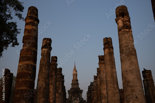 The Sukhothai Kingdom: สุโขทัย, was an early kingdom in the area around the city Sukhothai, in north central Thailand. The Kingdom existed from existed from 1238 until 1438. UNESCO World Heritage Site photo