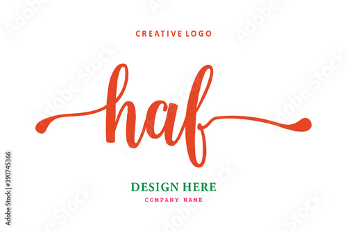 HAF lettering logo is simple, easy to understand and authoritative