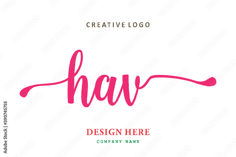 HAV lettering logo is simple, easy to understand and authoritative HAV lettering logo is simple, easy to understand and authoritative