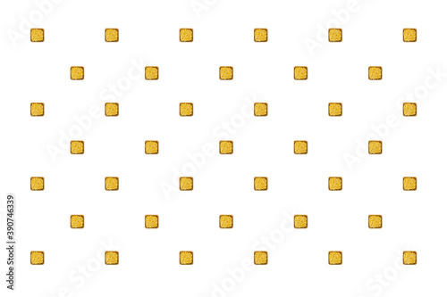 golden corn seeds in a brown bowl a wooden pattern on a white background