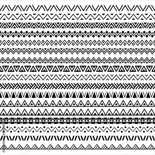 17 tribal pattern brushes and samples