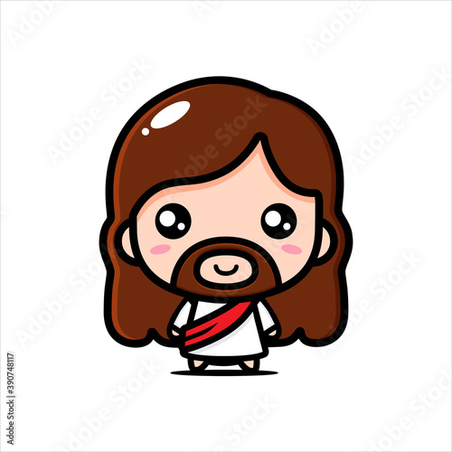 cute jesus character vector design