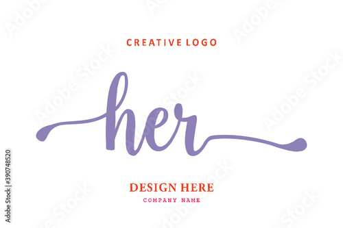 HER lettering logo is simple, easy to understand and authoritative
