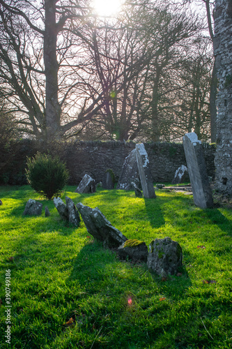 Sunrise at Ancient Celtic Graveyard, Ireland
