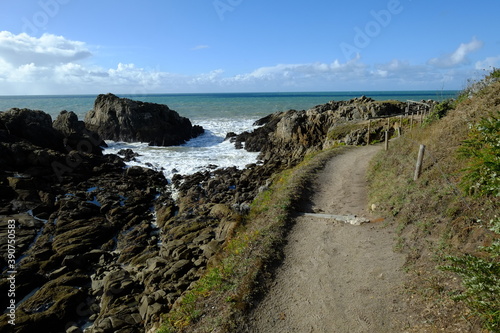 A small path along the Atlantic coast. 