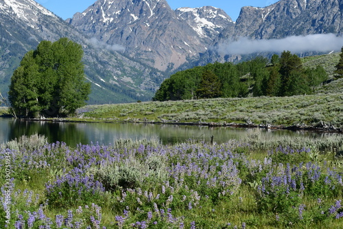 alpine lake in the mountains