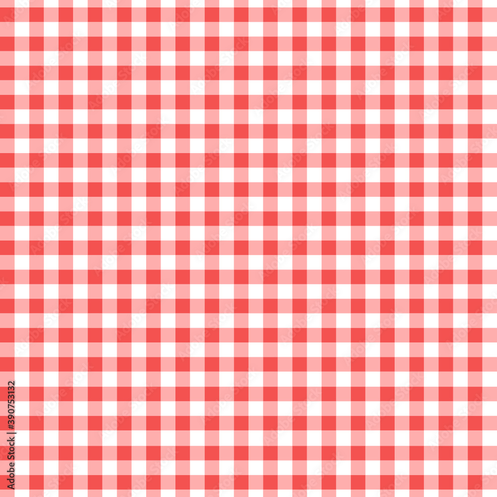 Red checkered tablecloths seamless pattern background. Red checkered tablecloths seamless pattern background.