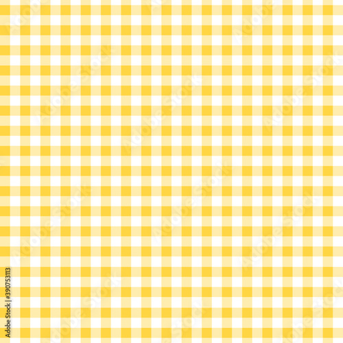 Yellow checkered tablecloths seamless pattern background.