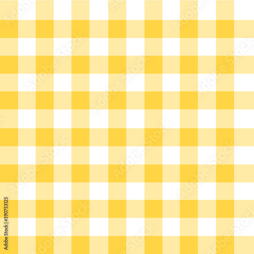 Yellow checkered tablecloths seamless pattern background.