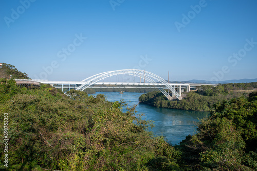 Shinsaikai Bridge in Saikai National Park connecting Sasebo City and Saikai City in Nagasaki Prefecture photo