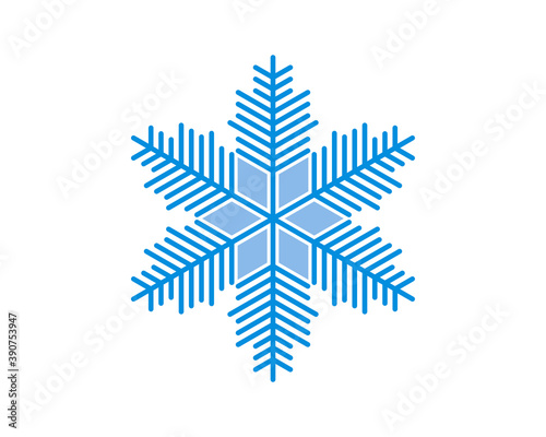 Snowflake vector stock logo illustration