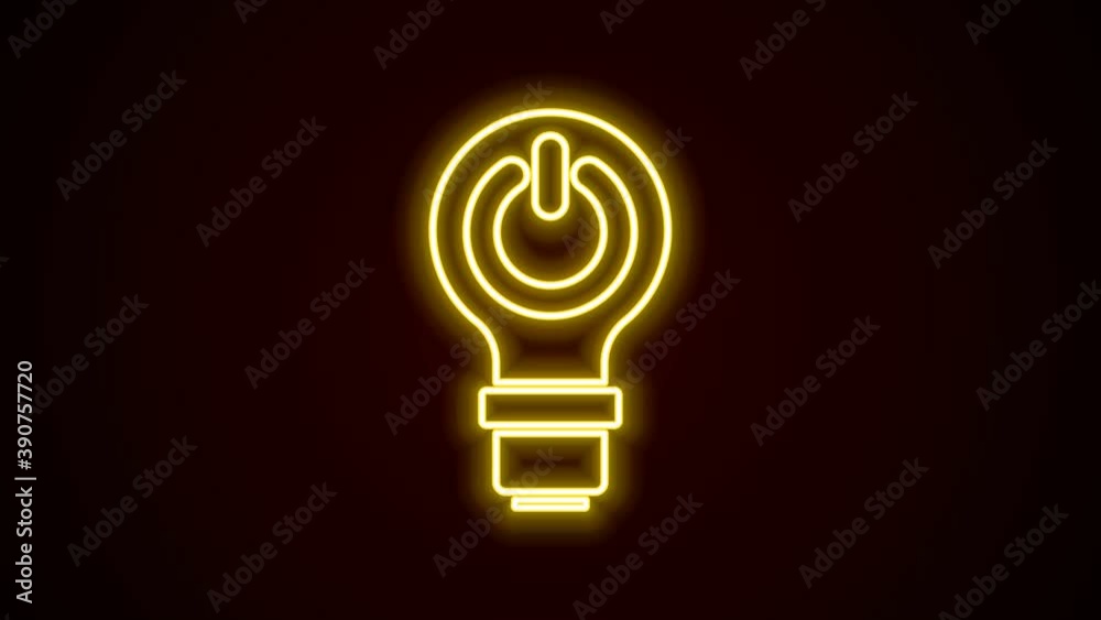 Glowing neon line Light bulb with lightning symbol icon isolated on black background. Light lamp sign. Idea symbol. 4K Video motion graphic animation Glowing neon line Light bulb with lightning symbol icon isolated on black background. Light lamp sign. Idea symbol. 4K Video motion graphic animation