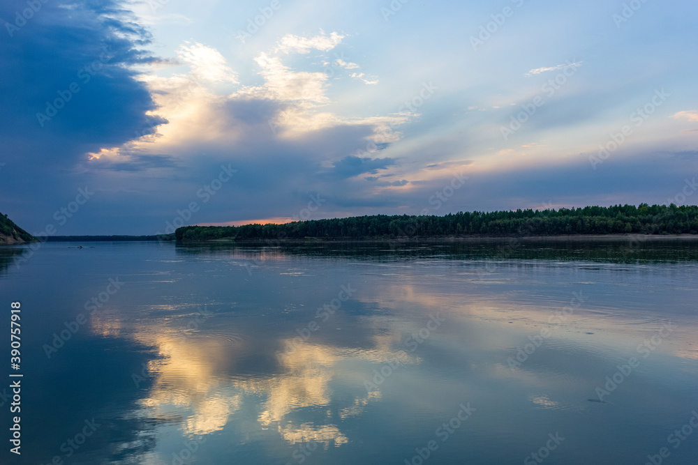fabulous river view in the evening fabulous river view in the evening