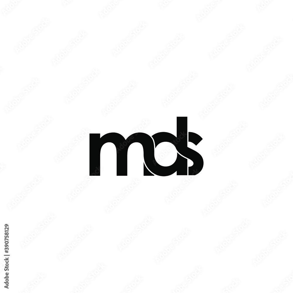 MDS Circle Letter Logo Design With Circle And Ellipse Shape. MDS Ellipse  Letters With Typographic Style. The Three Initials Form A Circle Logo. MDS  Circle Emblem Abstract Monogram Letter Mark Vector. Royalty