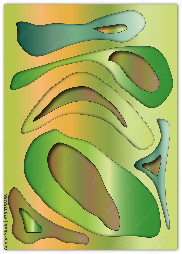 Naklejka premium Abstract painting using cut paper technique for design.Illustration for banners, posters, books flyers .Modern stylish texture.