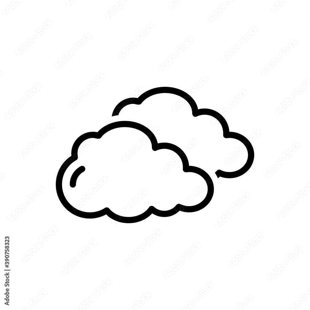 Black line icon for cloud Black line icon for cloud