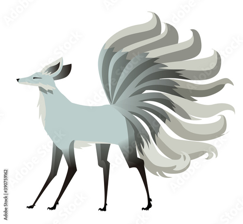 japanese mythology magical nine tails spirit fox 