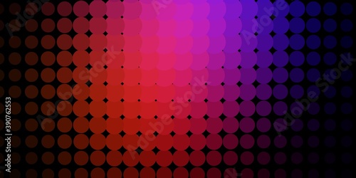 Dark Pink, Red vector texture with circles.