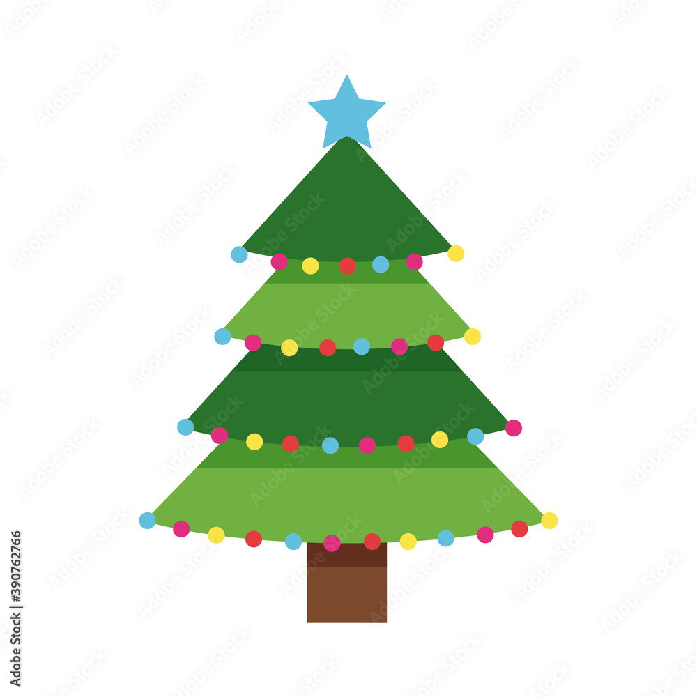 happy merry christmas green tree with star and colors lights happy merry christmas green tree with star and colors lights