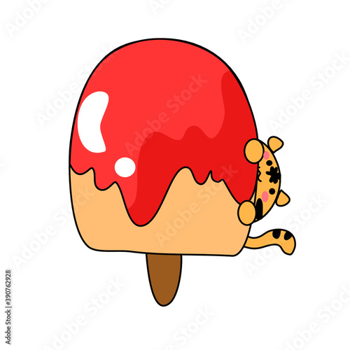 Ice cream tiger