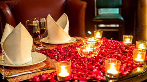 Restaurant that decorates with glimmering candles . It’s a surefire way to create ambiance photo