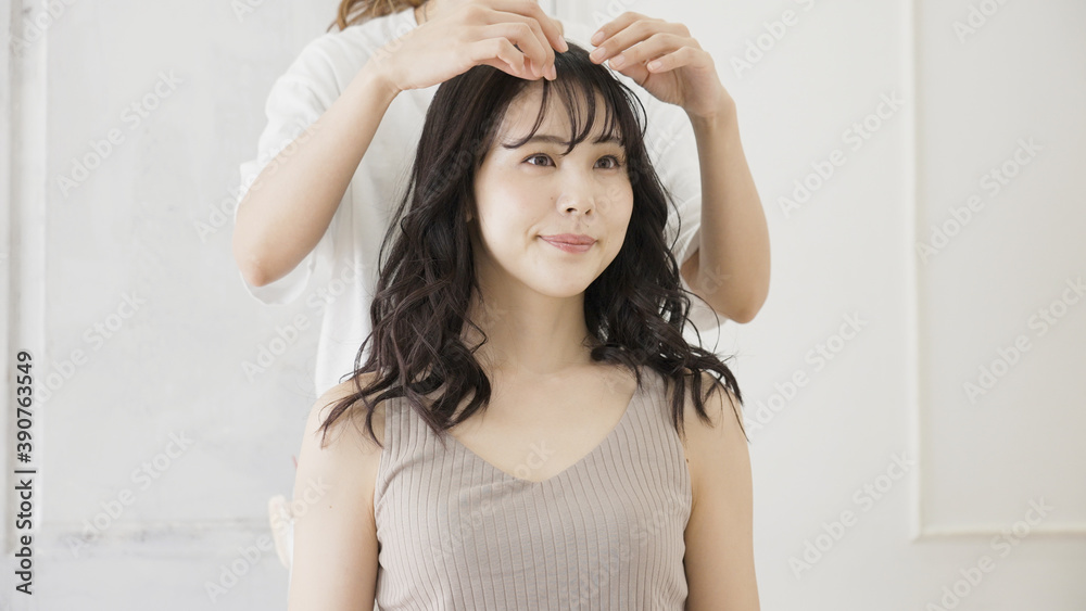 Naklejka premium 女性 美容 ビューティ