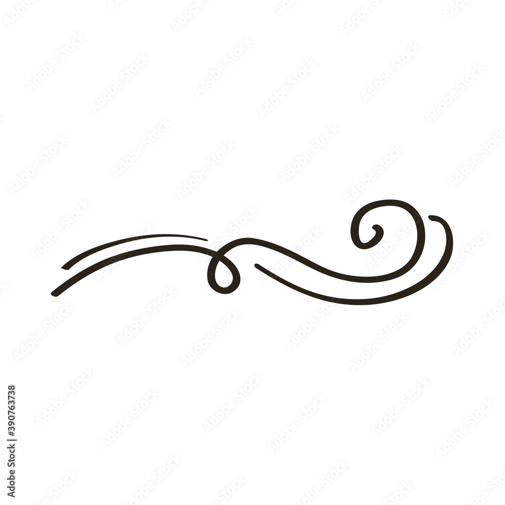 decorative swirl divider monochrome icon decorative swirl divider monochrome icon
