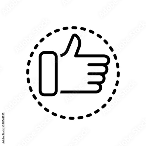 Black line icon for totally