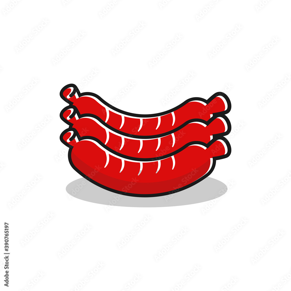 three sausage vector logo template three sausage vector logo template