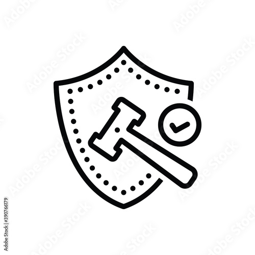 Black line icon for conduct