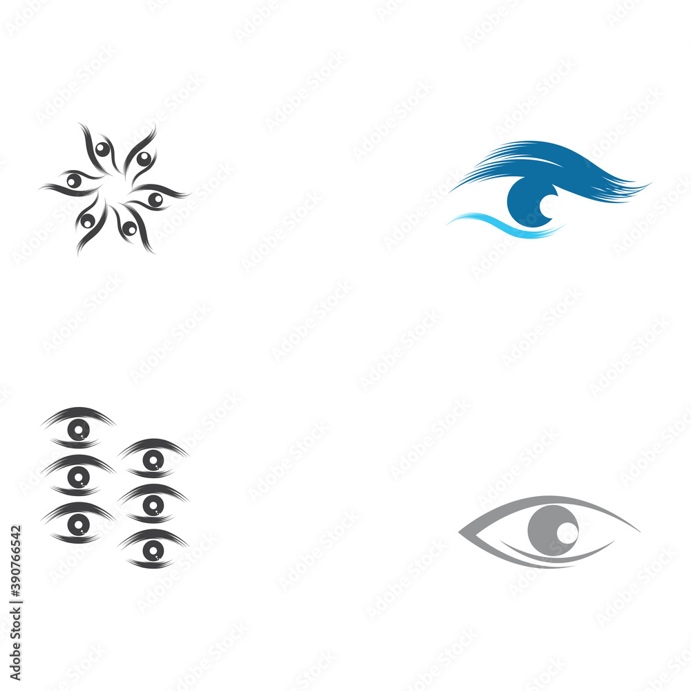 Set Eye Care vector logo design