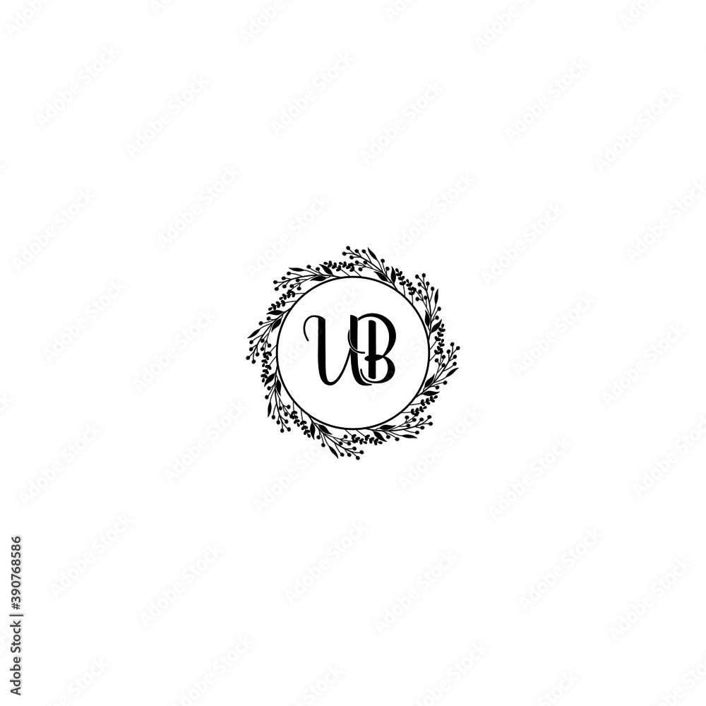 Initial UB Handwriting, Wedding Monogram Logo Design, Modern Minimalistic and Floral templates for Invitation cards
Initial UB Handwriting, Wedding Monogram Logo Design, Modern Minimalistic and Floral templates for Invitation cards