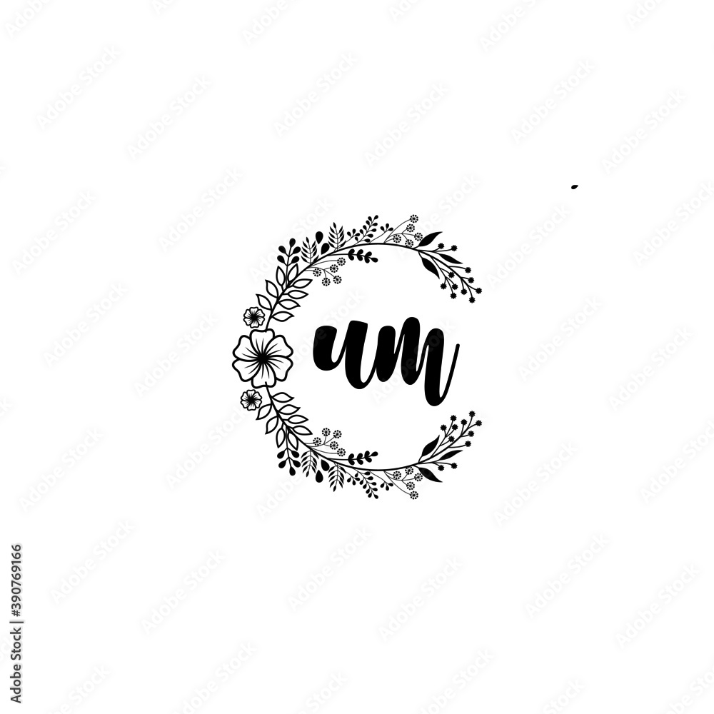 Initial UM Handwriting, Wedding Monogram Logo Design, Modern Minimalistic and Floral templates for Invitation cards
Initial UM Handwriting, Wedding Monogram Logo Design, Modern Minimalistic and Floral templates for Invitation cards