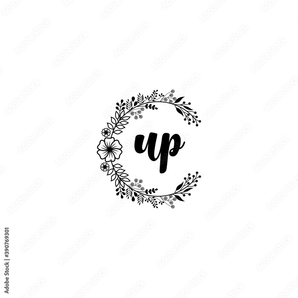 Initial UP Handwriting, Wedding Monogram Logo Design, Modern Minimalistic and Floral templates for Invitation cards
Initial UP Handwriting, Wedding Monogram Logo Design, Modern Minimalistic and Floral templates for Invitation cards