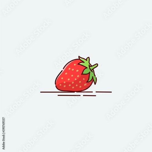 Strawberry illustration for icon