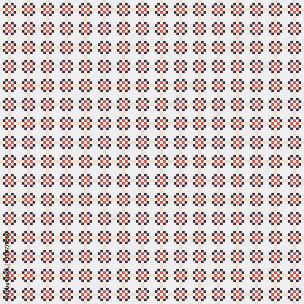 Abstract Cross Pattern Dots Logo generative computational art illustration